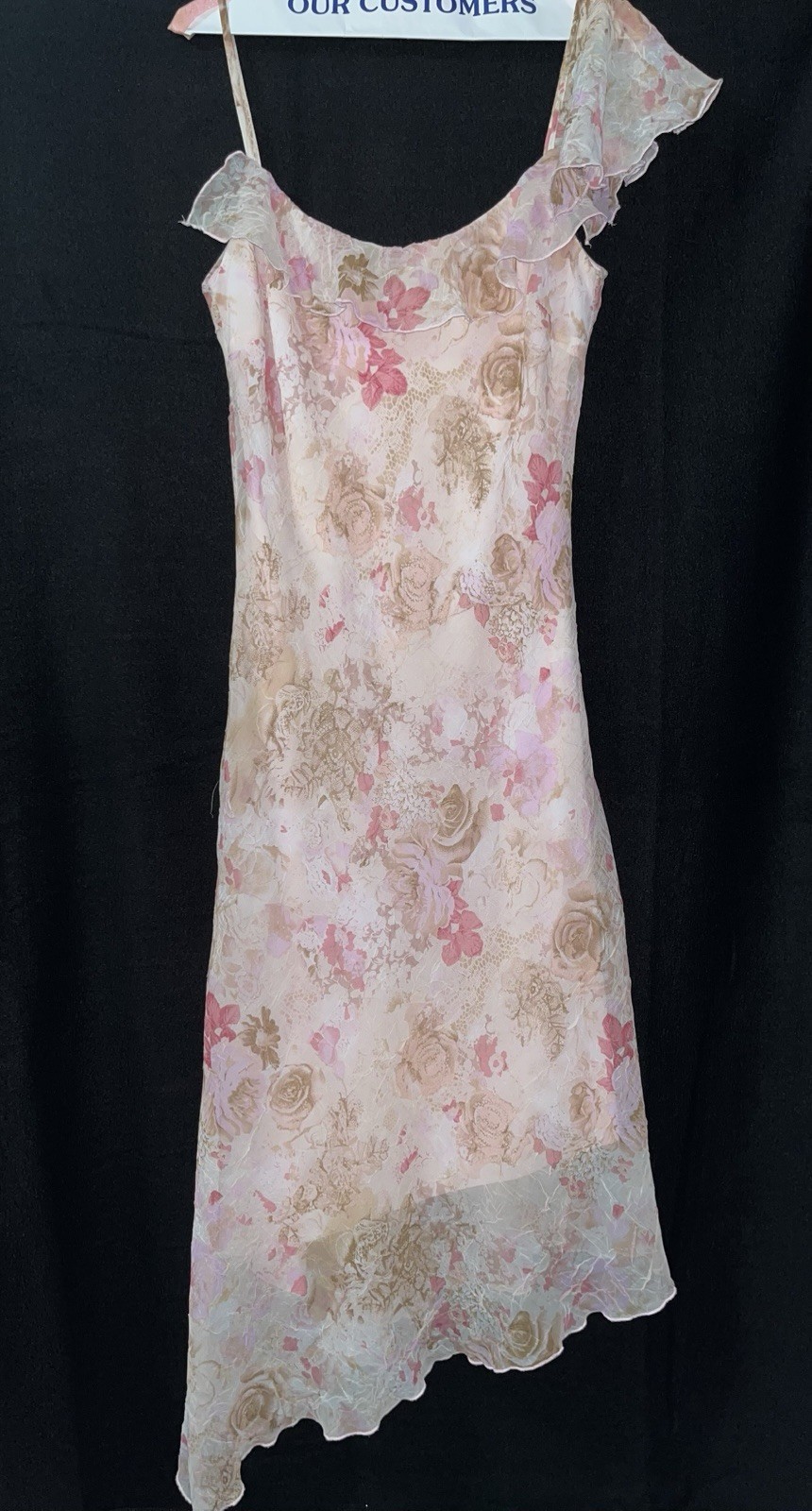 VGT Brioche Plissé Midi Dress SZ 11-12 Floral Print Ruffle Chiffon Fairy Core