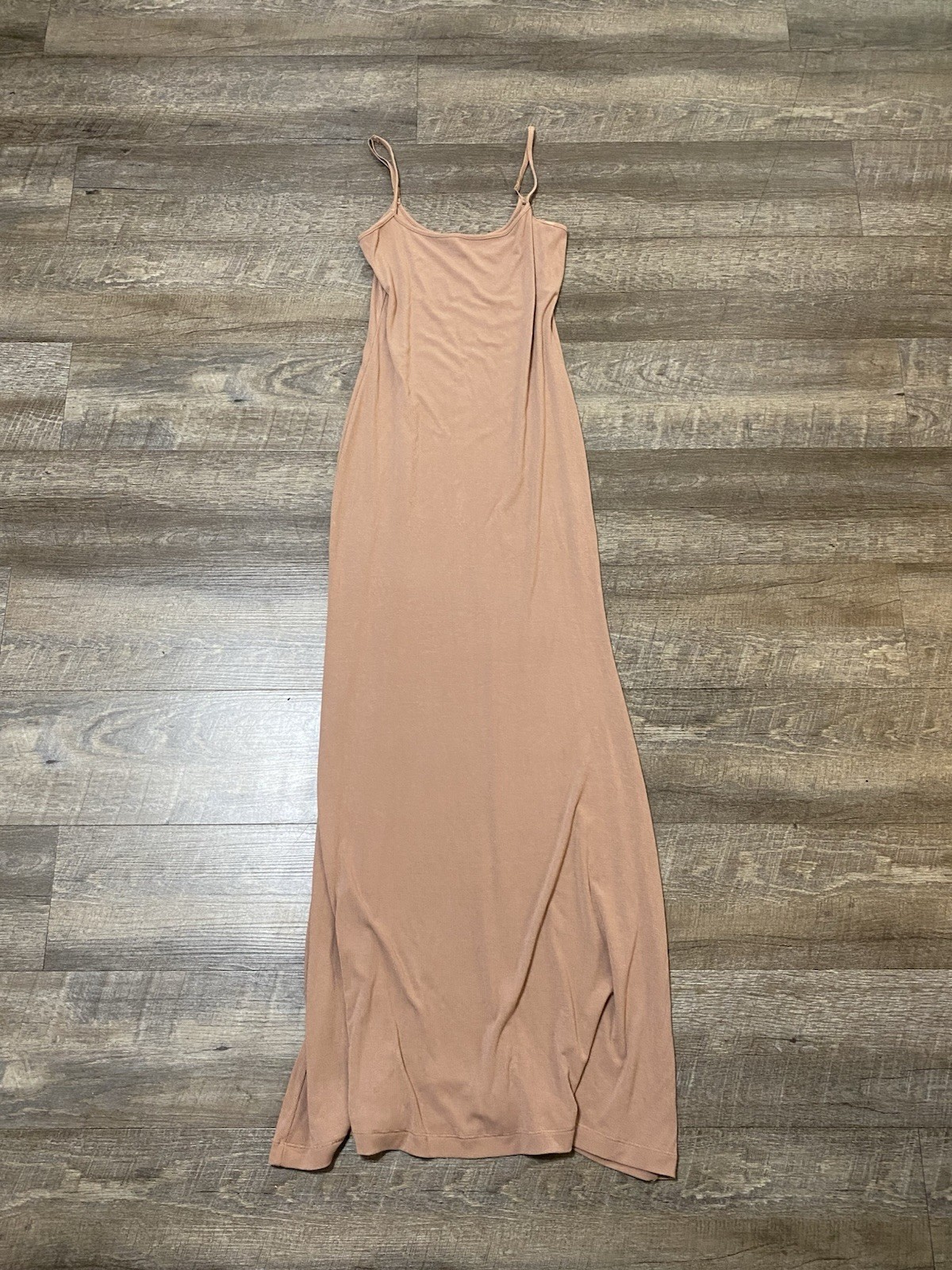 SKIMS Soft Lounge Long Slip Dress Womens XL Heather Brown Ribbed