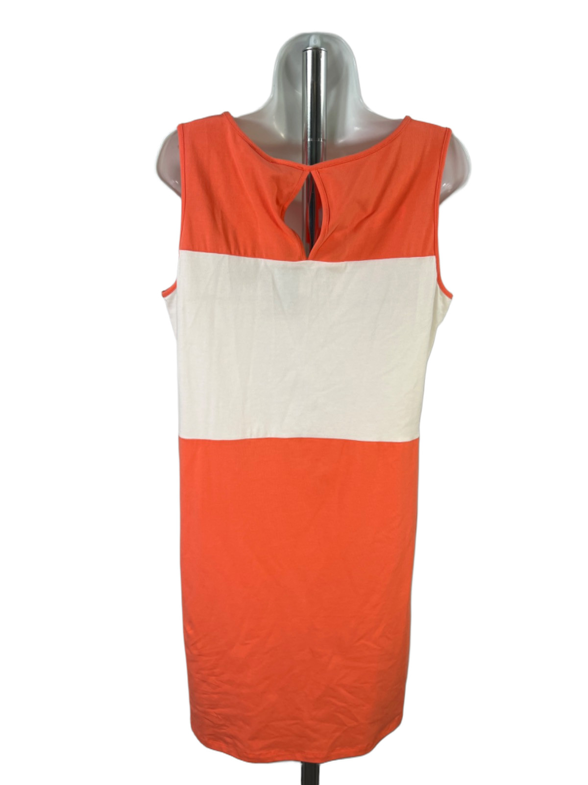 Evolution by Cyrus Women’s Peach Orange Sleeveless Shift Dress – L