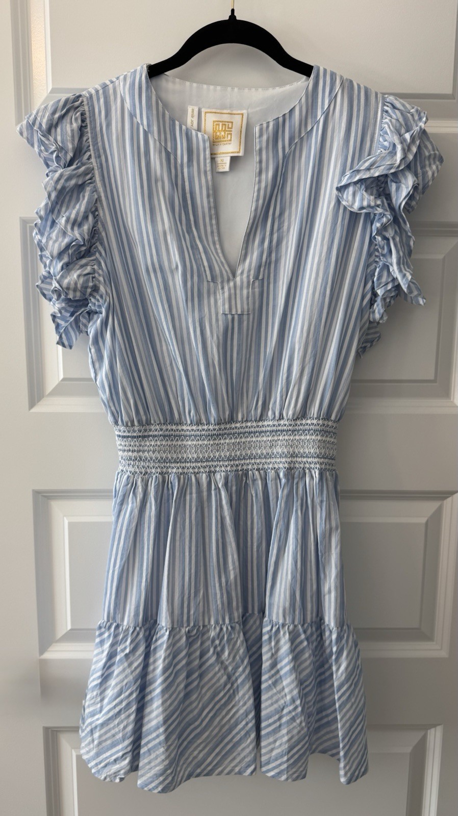 EUC Emily McCarthy Santorini Stripe Maggie Dress Size M