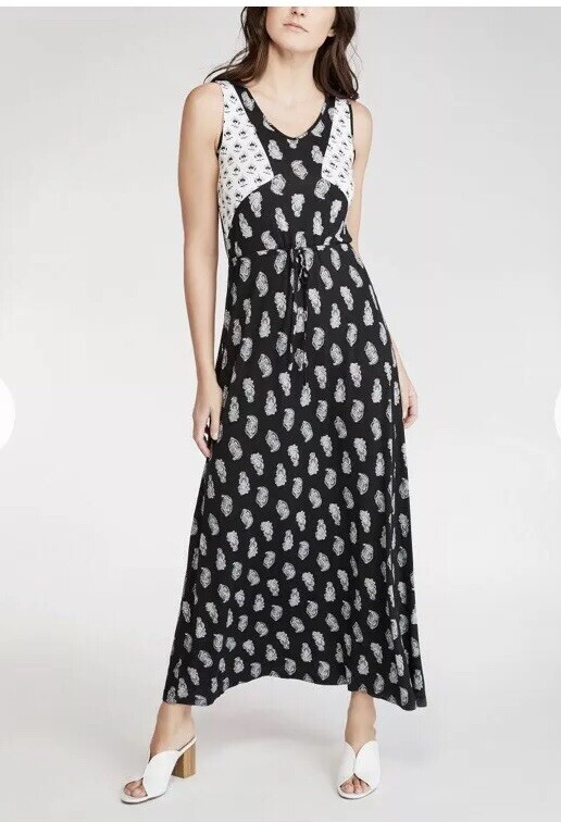 Design History WANTABLE Printed Knit Maxi Dress Sz Med NWOT