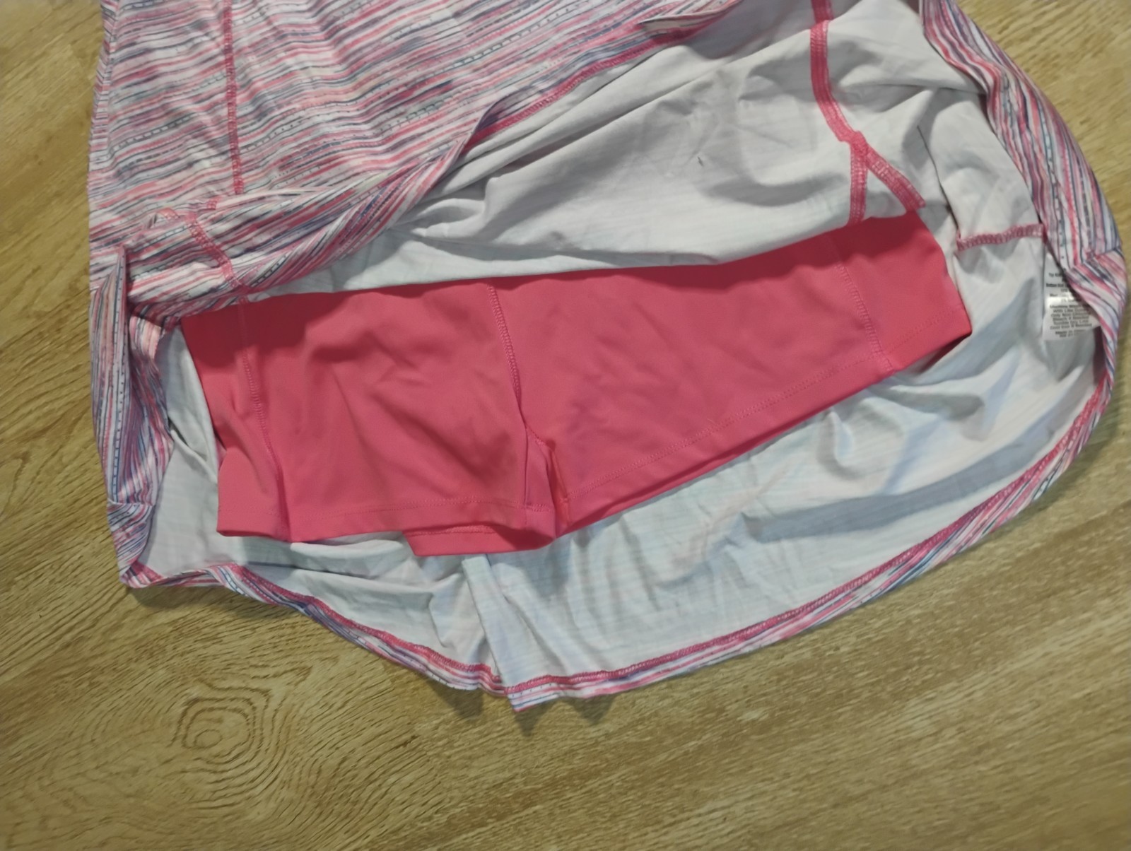 Zelos Sport Tank Dress, Built in Support Bra & Short, Soft Stretch Size L