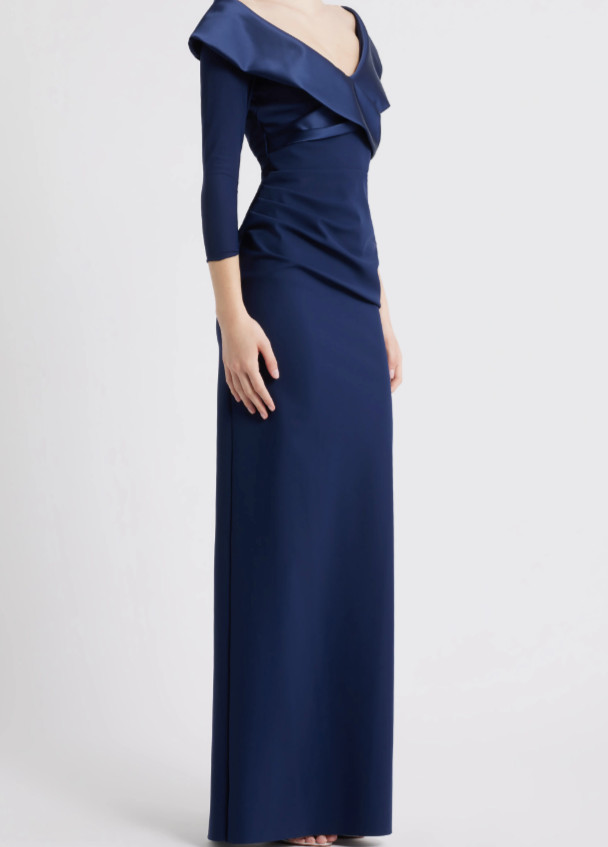 NEW, Chiara Boni La Petite Robe Suli Ra Wrap Front Column Dress Sz 46 #MD2011