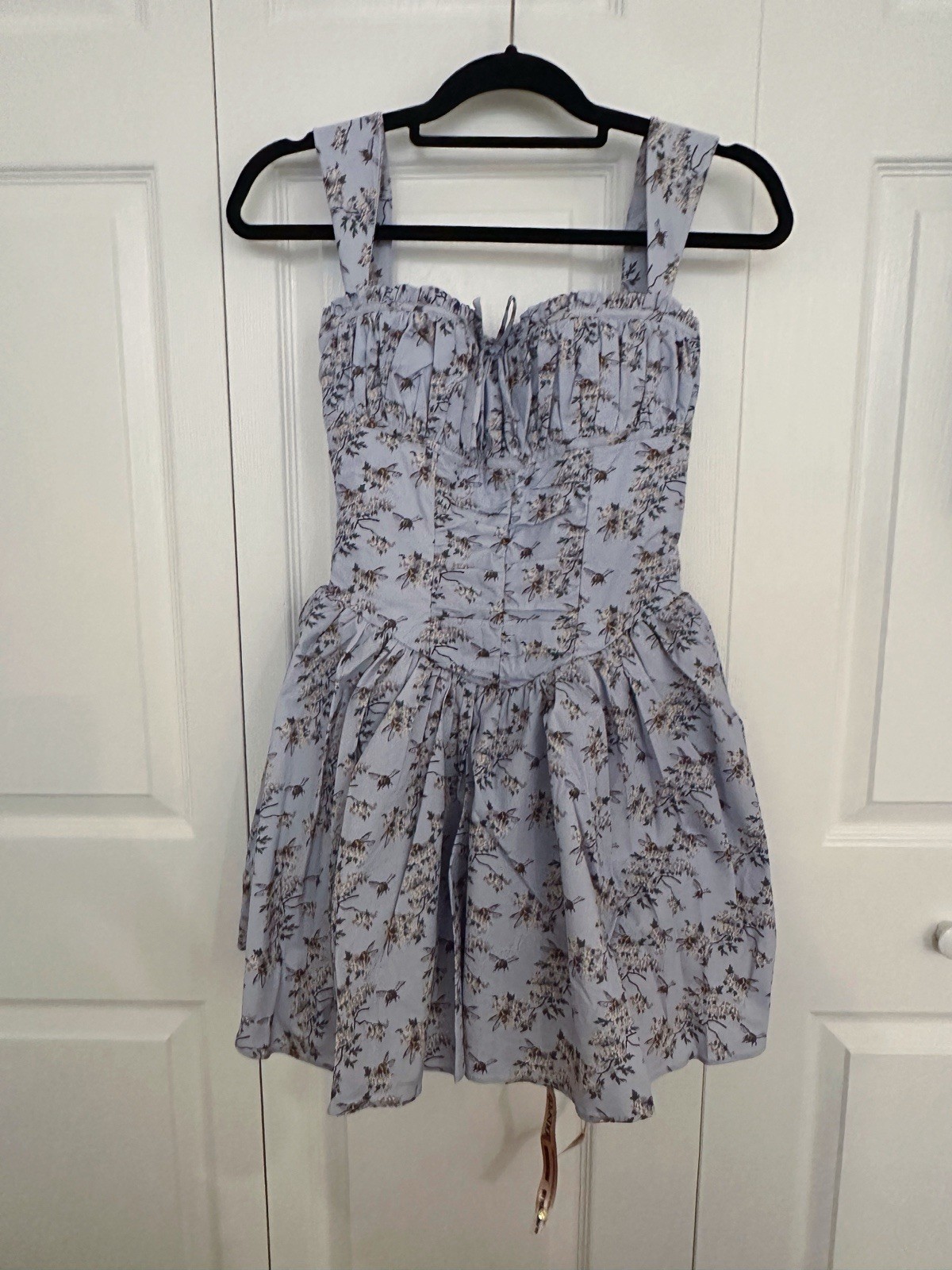 House of CB Ophelia Dress Size S Regular Length (Cup A-C) Blue Floral