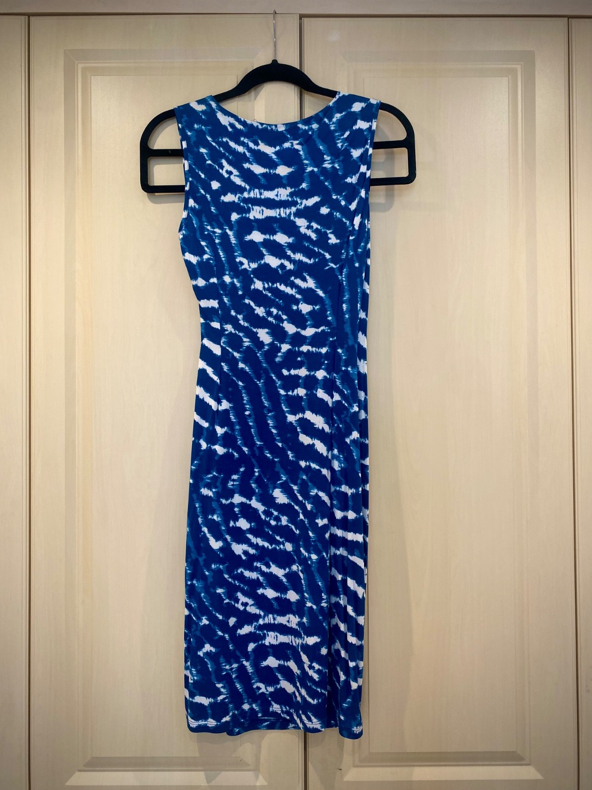 GHOST LONDON Blue White Dress SMALL / UK8