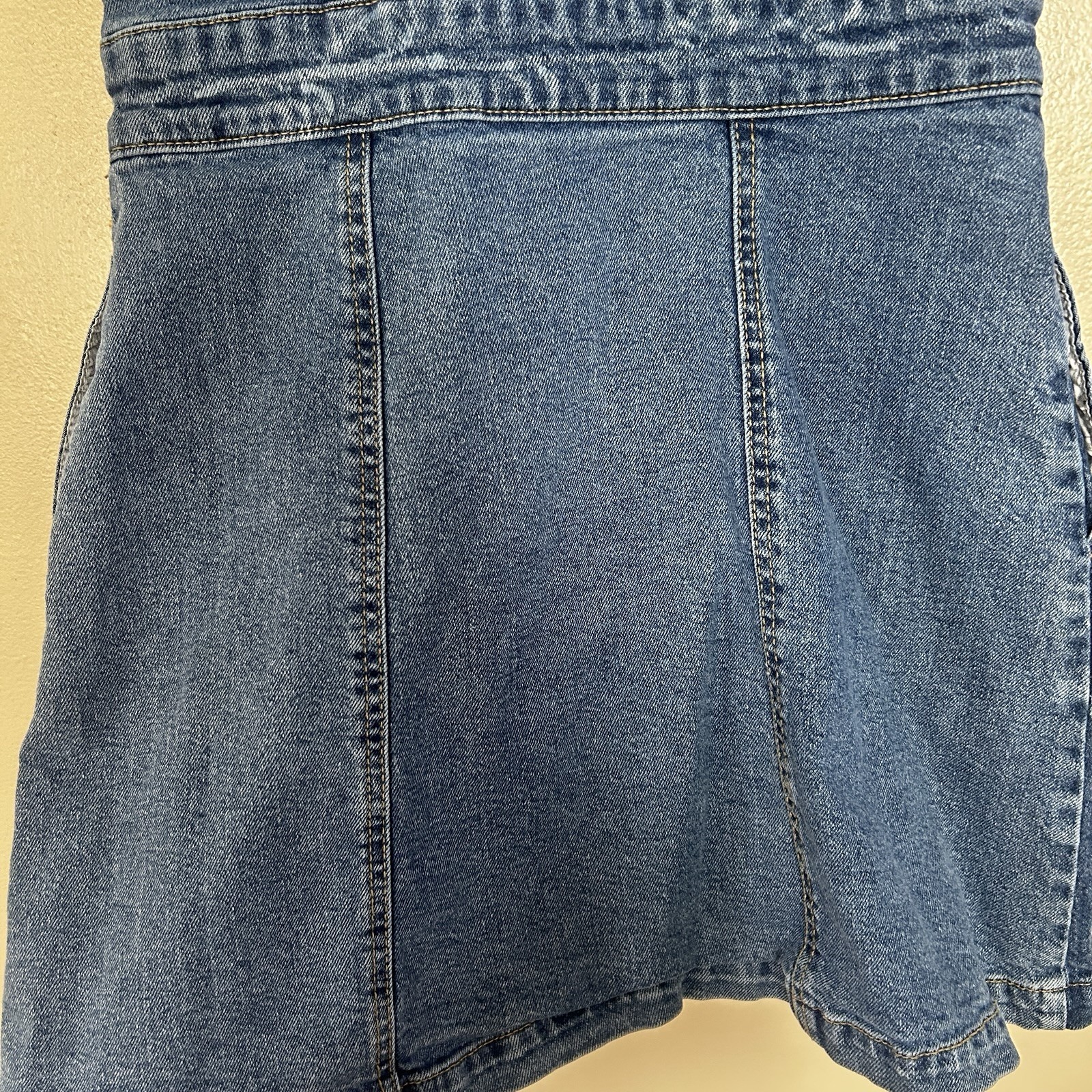 Wild Fable Y2K Patchwork Floral Denim Corset Mini Dress Zip Front Size Small