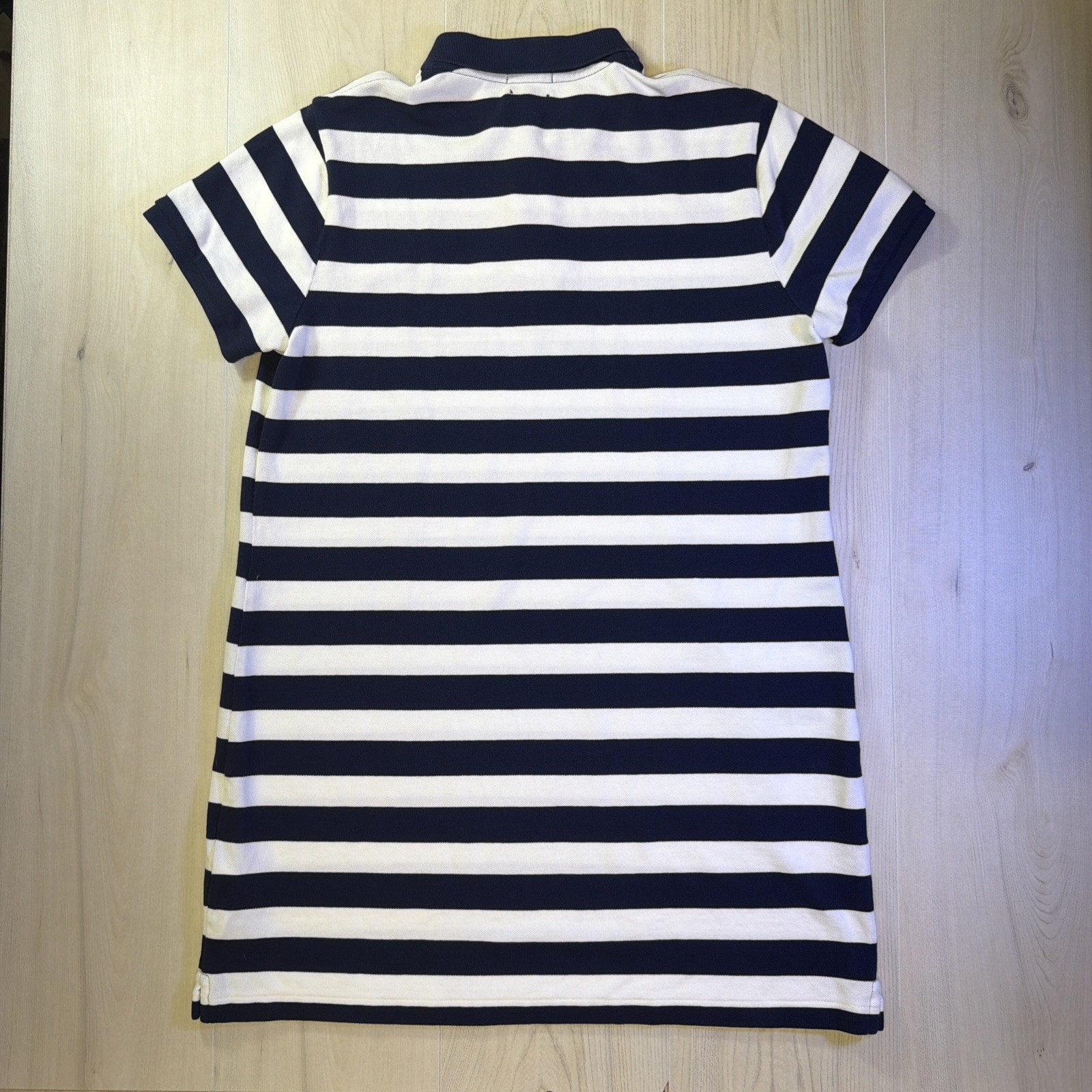 Polo Ralph Lauren The Mesh Mini Shirt Dress Sz XL Golf Tennis Sport Blue White