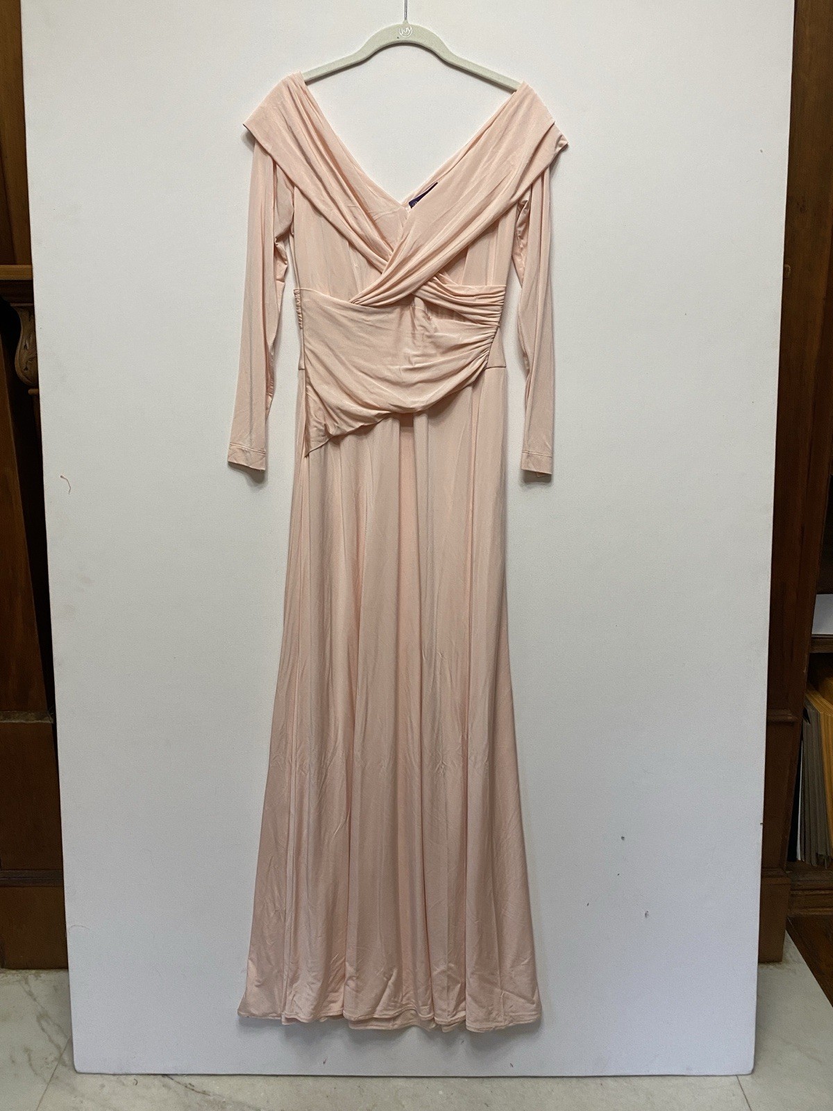 Ralph Lauren Collection Purple Label M Elegant Long Jersey Dress Pink $2990 MSRP