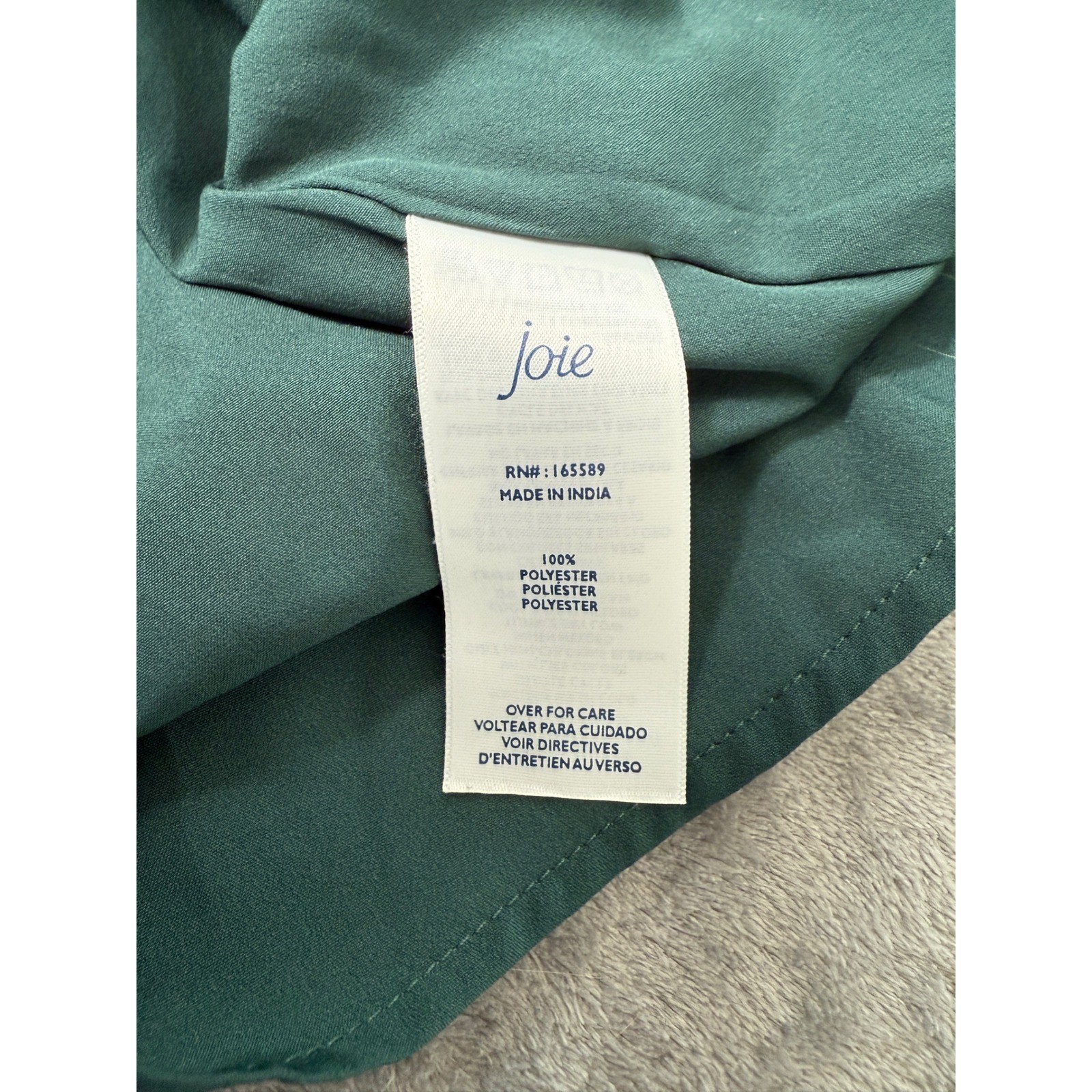 Joie green flowy mini dress long sleeve boho casual