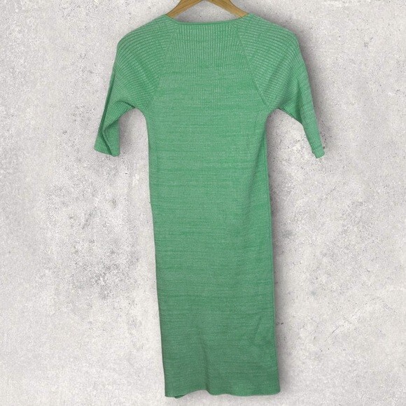 Remain Birger Christensen Rakella Ribbed Knit Dress Spring Green Size 10 NEW