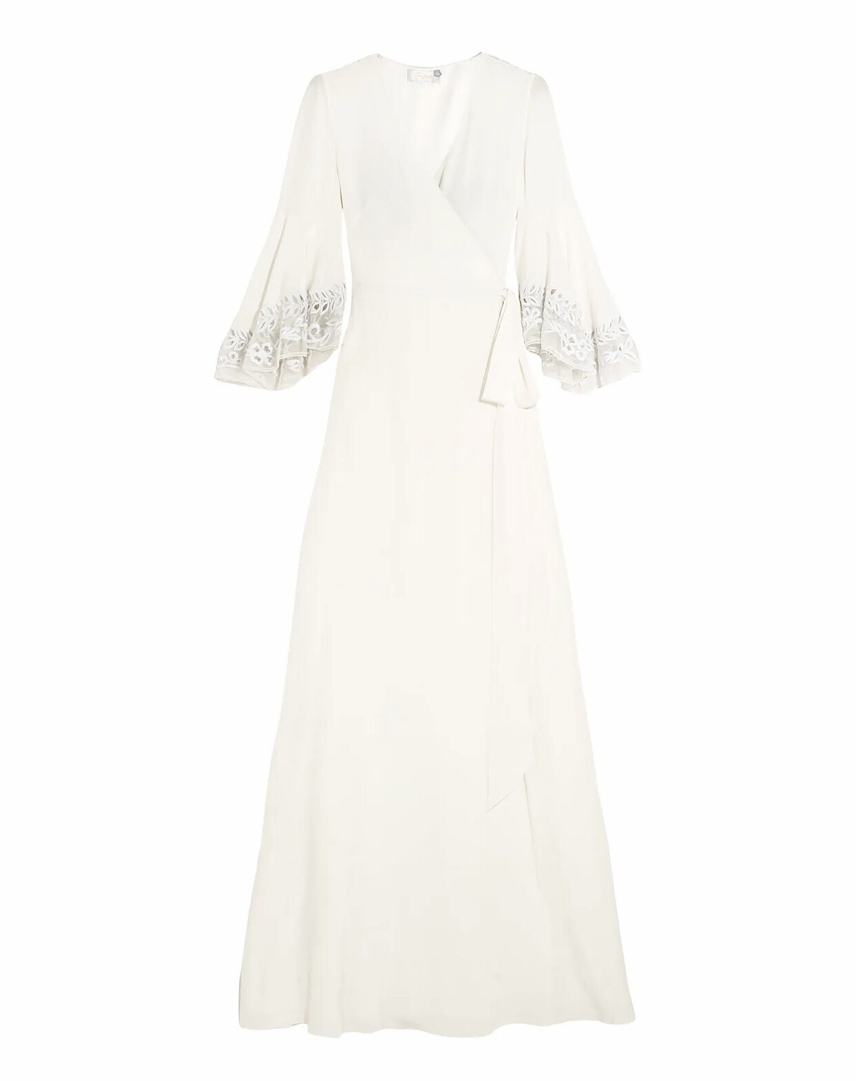 NWT Temperly London Embellished Silk Crepe De Chine Wedding Dress Size 2