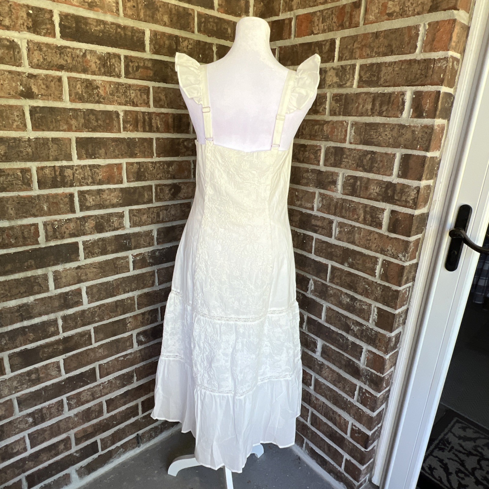 Lost + Wander Sundrenched Midi Dress Off White Cottage Core Small Bohemian