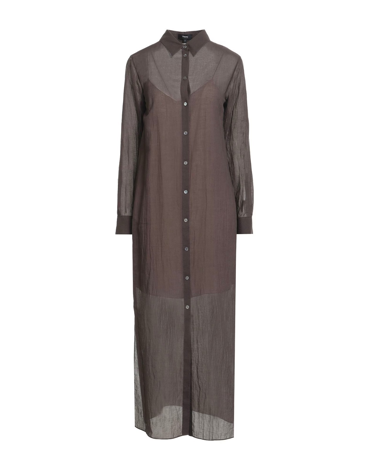Theory Shirt style Dress Midi Size S / 8 Long Sleeve 100% Cotton NEW