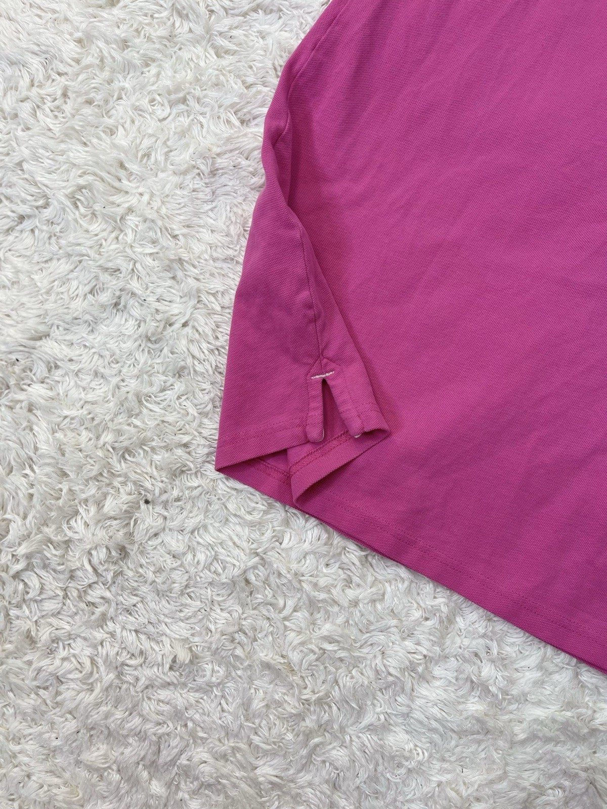 U.S. Polo Assn. Pink Solid Polo Shirt Dress Collared Short Sleeve Knee Length M