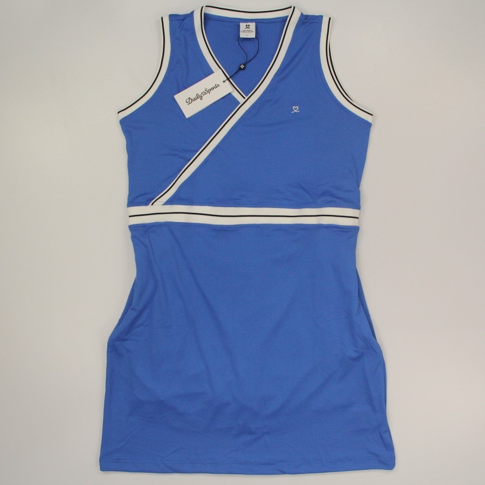Daily Sports Women’s Golf Tennis Pickleball Dress Size Large Blue Pockets NWT