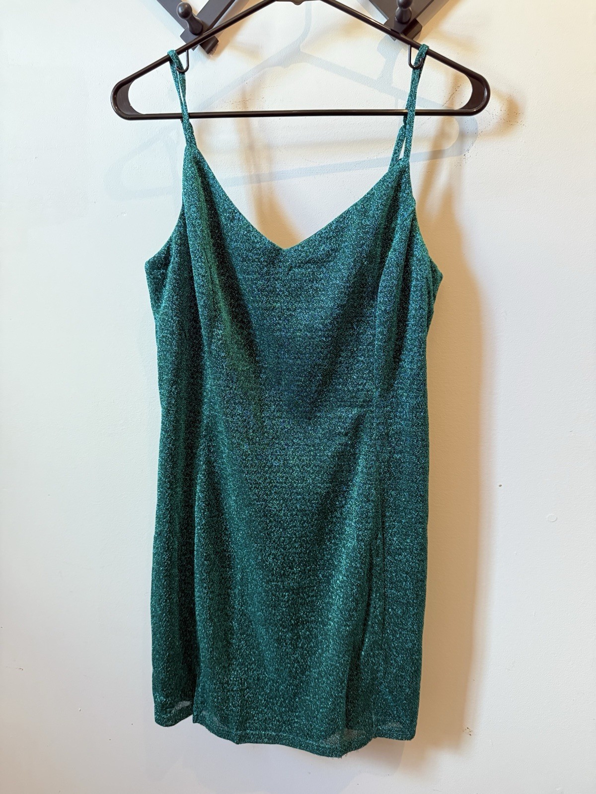 Lulus vamped Up Turquoise Sparkly L Sleeveless Mini Dress