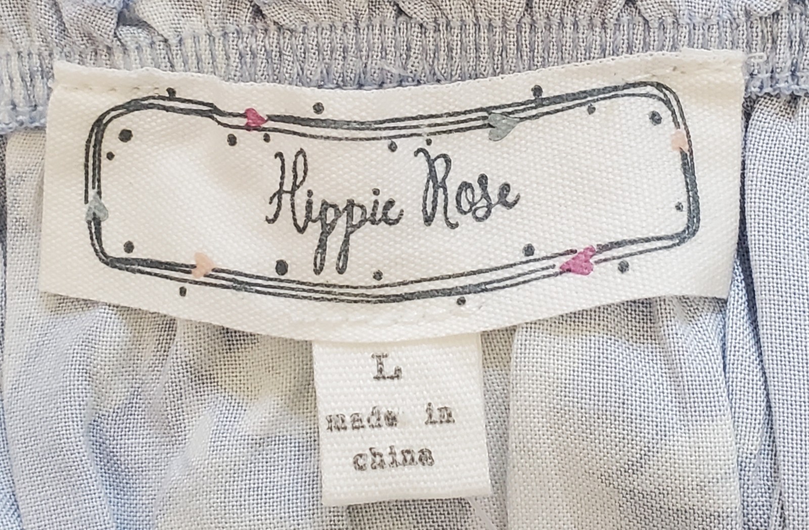 Hippie Rose Junior’s L Smocked Button-front Dress Sweatheart Neck Floral Blue