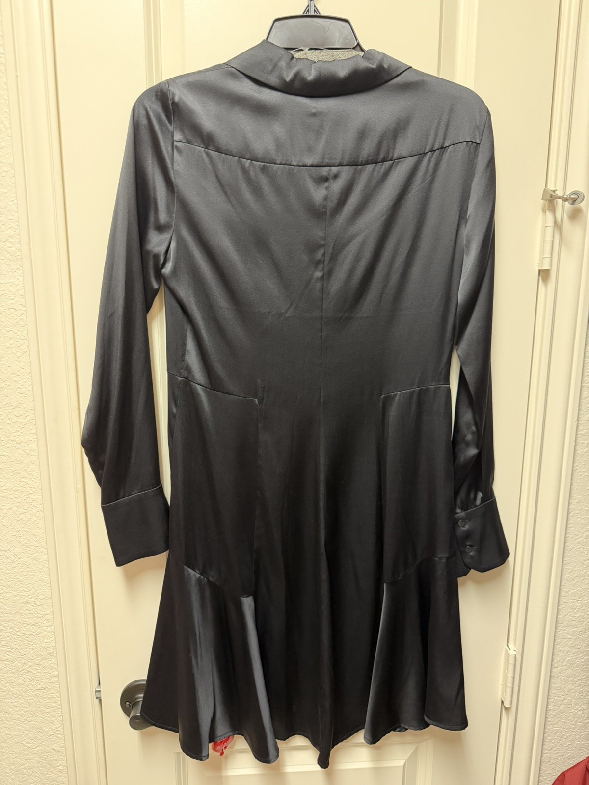 NWT ALC Rora Silk Blend Shirtdress Black $595 Sz 2