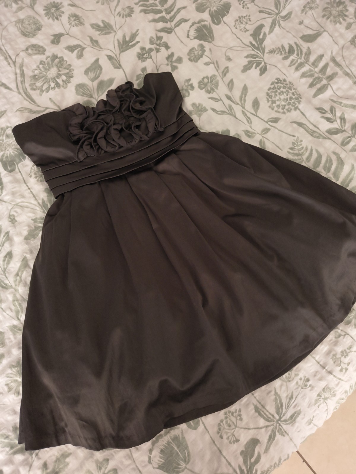 Have & Have Graphite Strapless Homecoming Dress Size S Rosette