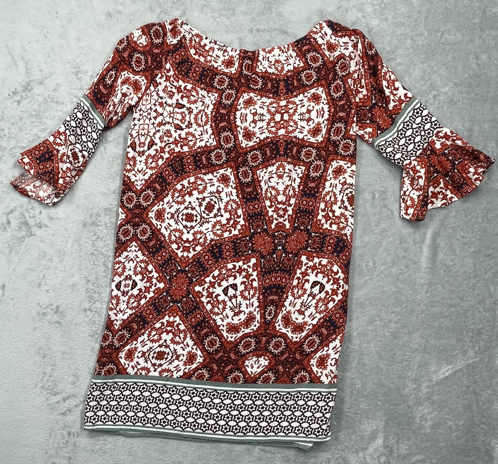 Boho Small 3/4 Sleeves Dress.