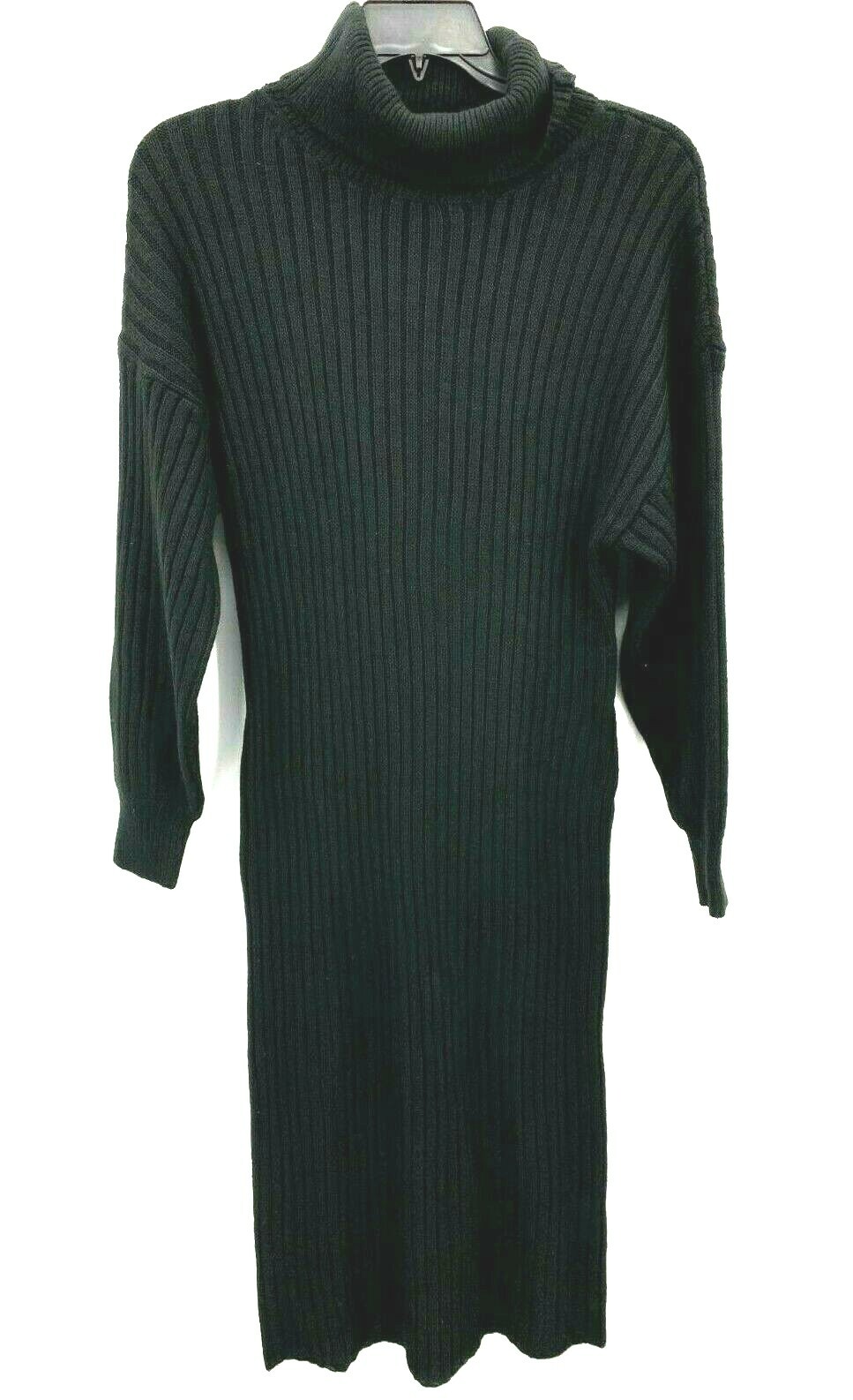 ASOS Womens 6 Sweater Dress Black Ribbed Fitted Cowl Neck Long Sleeve NWT