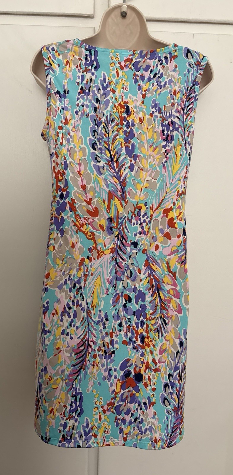 Flawless Women’s Stretchy Medium Colada Co. Spring Meadow Aqua Callie Dress II