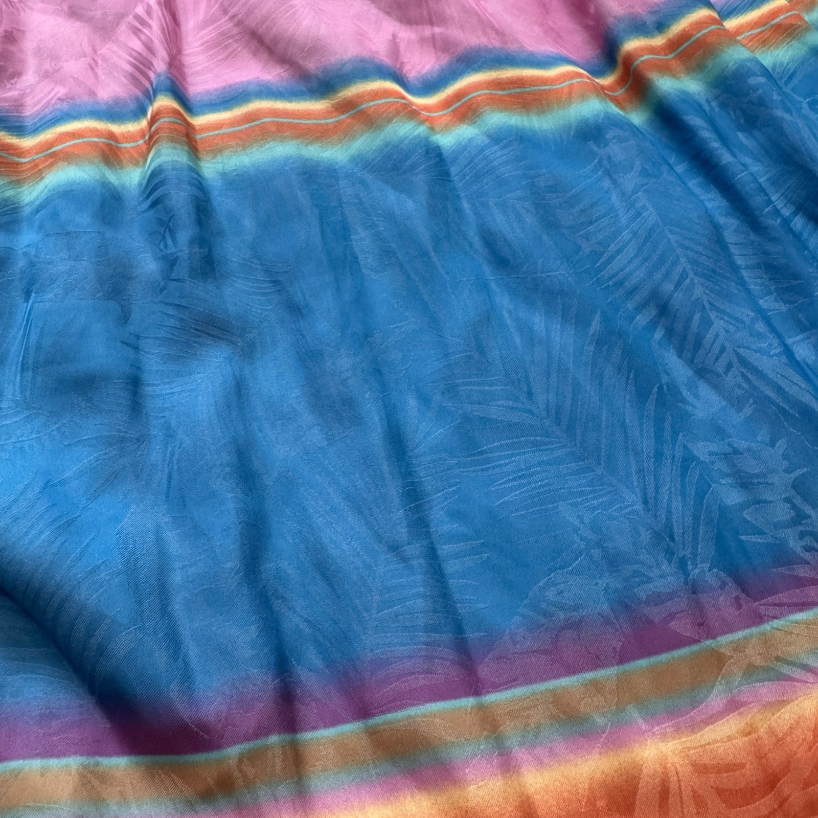 Current Air Small Rainbow Stripe Pleated Maxi Dress ~ Boho Flowy Beach