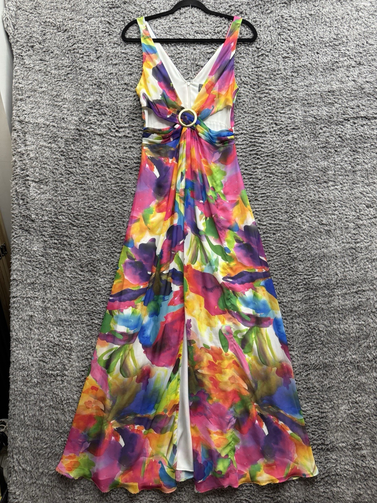 Liv Foster Womens Cutout O-Ring Special Occasion Evening Dress Gown Size 4
