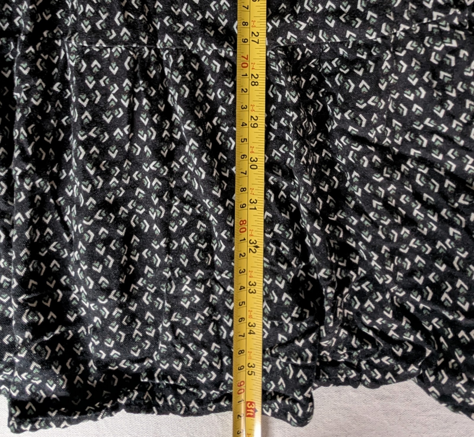Skater Dress Plus Size 22-24 VERO MODA CURVE Black with Green White Red Pattern
