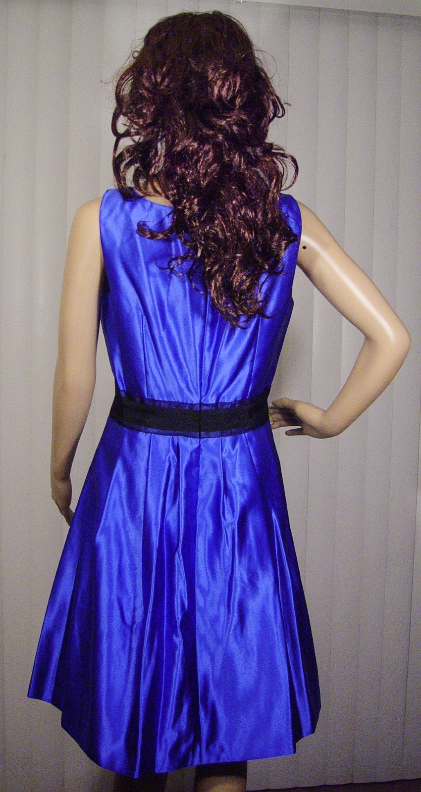 NWT MAX&CLEO MSRP$158 SZ 8,FULLY LINED BLACK RIBBON WAIST KATHLEEN DRESS $59.95
