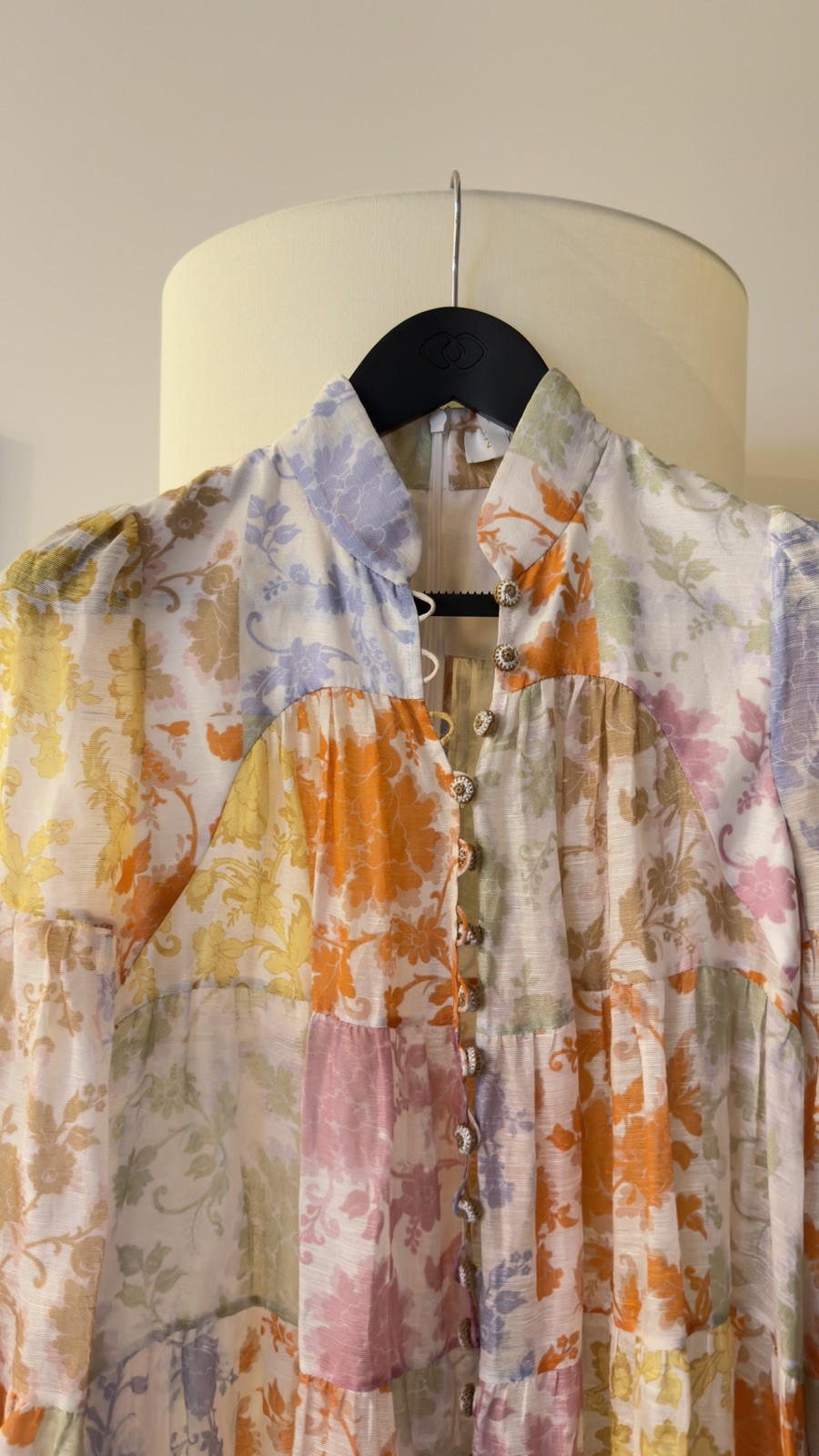 Zimmermann Post Card Lantern Floral Print Maxi Dress, Size 0/ AU 8
