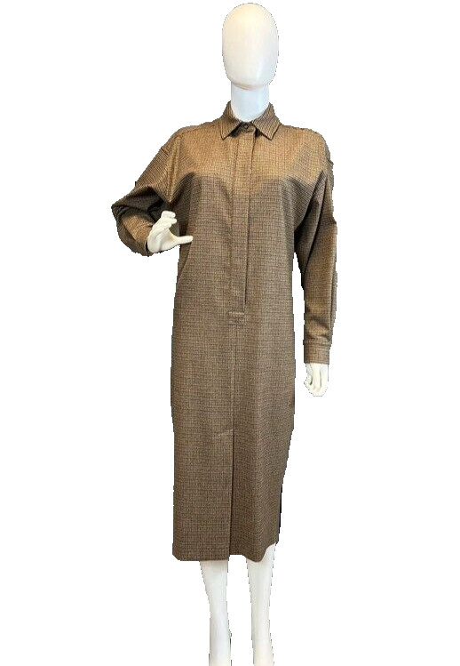 ✨ MAX MARA Brown Virgin WOOL and Cashmere Dress Usa2_ It36_ De32_ Uk4_ Fr34