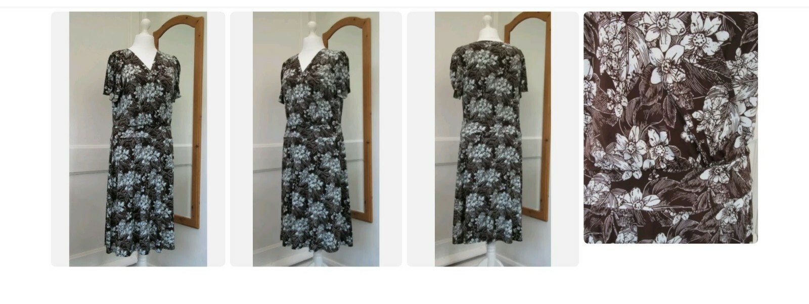 Kim And Co Brown Turquoise Dress Size XL Bust 42 Inches Length 47 Inches