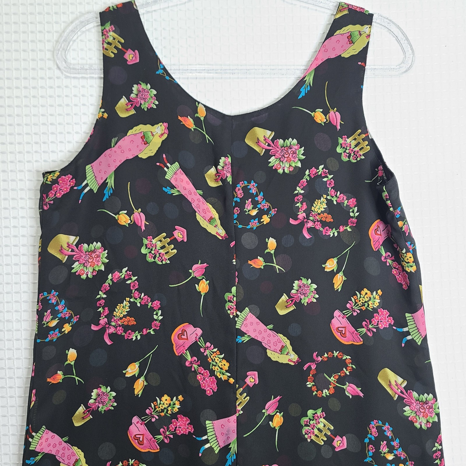 Whimsical Reversible Semi-Sheer Shift Dress Casual Lightweight Unbranded Est Med