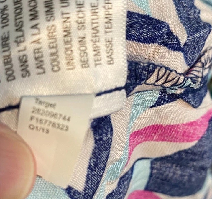 High-Low Asymmetrical Dress Xhilaration Junior Girls Size XS Blue Pink Geometric