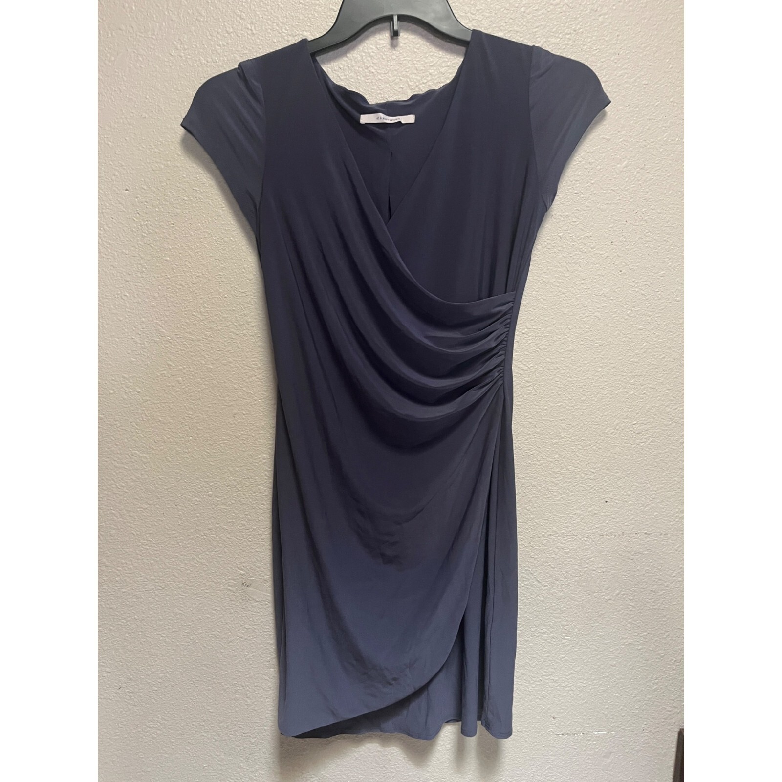 41 Hawthorn Draped Front Dress – Small – gray Polyester & Spandex Blend Mad