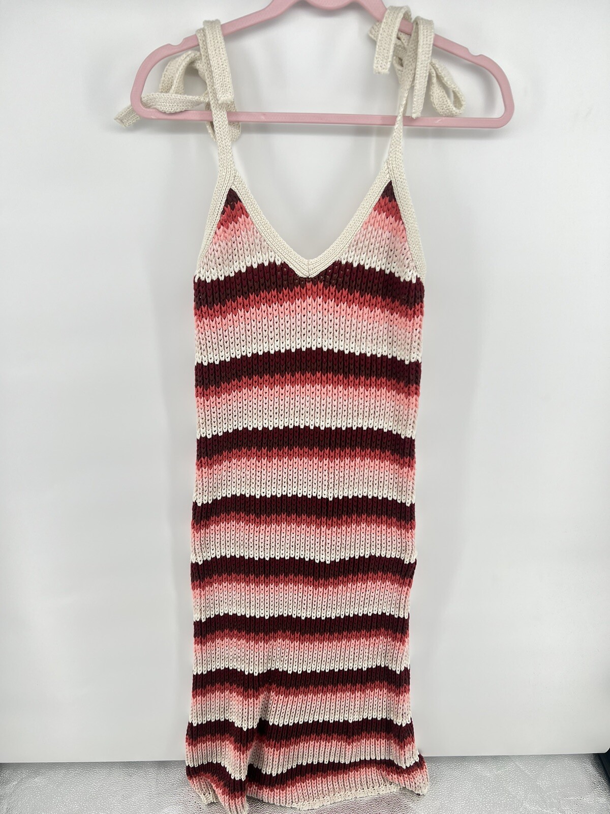 ZARA Limited Edition Knit crochet Dress Size Small Length 49” Inches.
