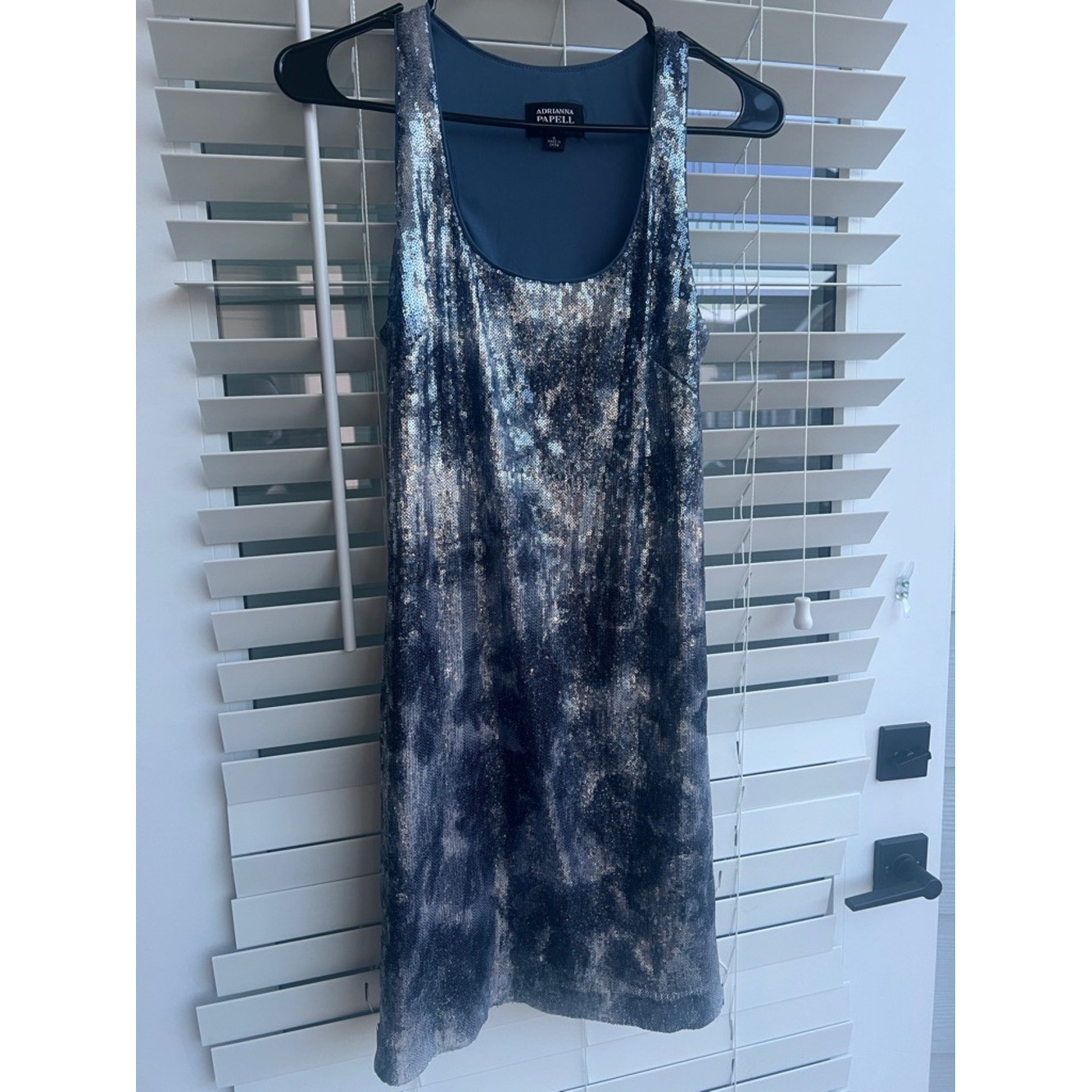 Adrianna Papell Sequined Shift Slip Dress