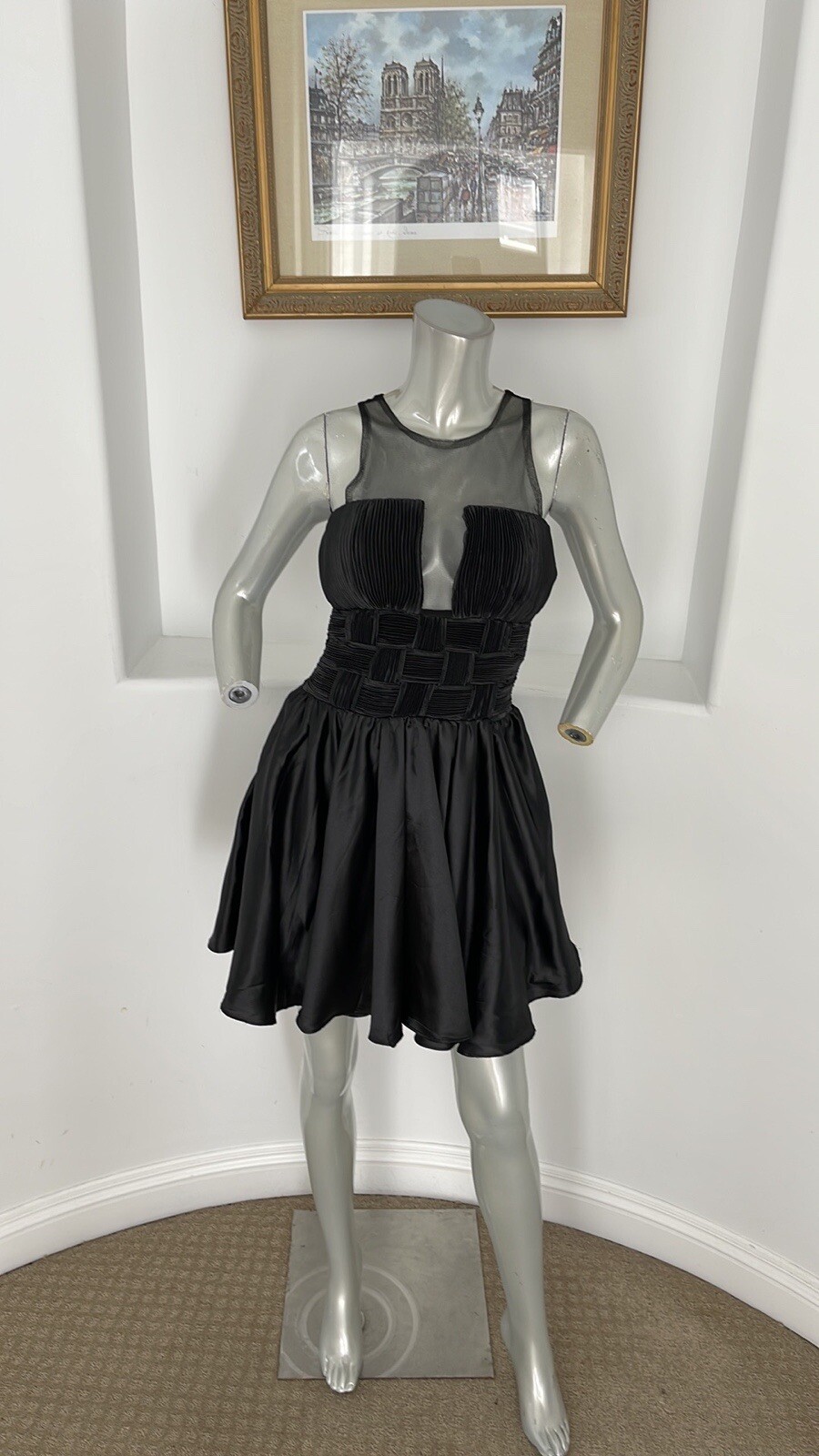 None the Richer Australian Design Sleeveless Fit & Flare Black Dress Size S