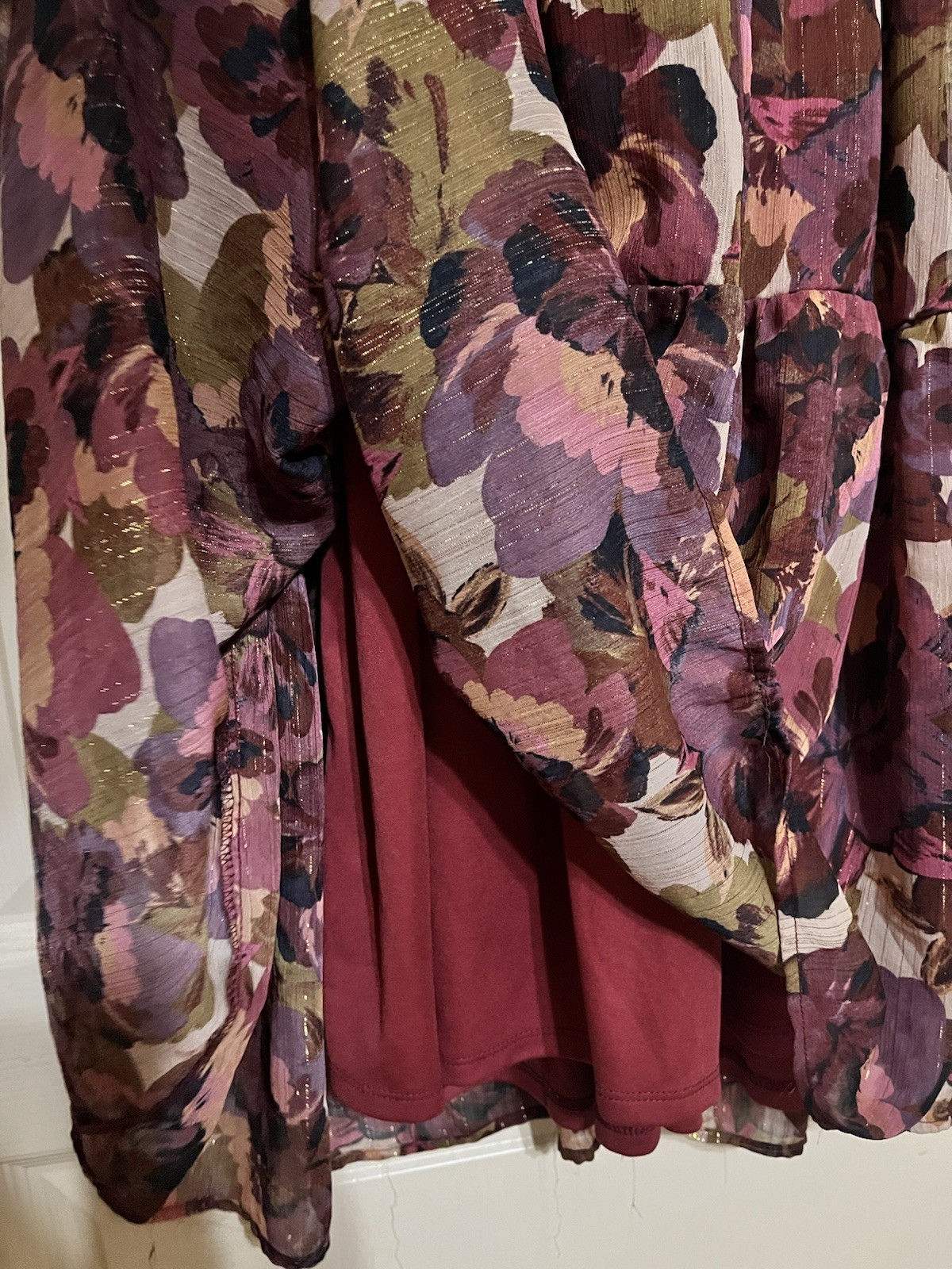 Sofia Jeans by Sofia Vergara Floral Midi Dress Women’s Small Long Sleeve Boho