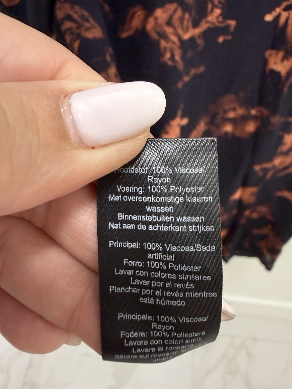 Nasty Gal Stallion Horse Print Ruffle Bell Sleeve Mini Dress Black Rust US 8