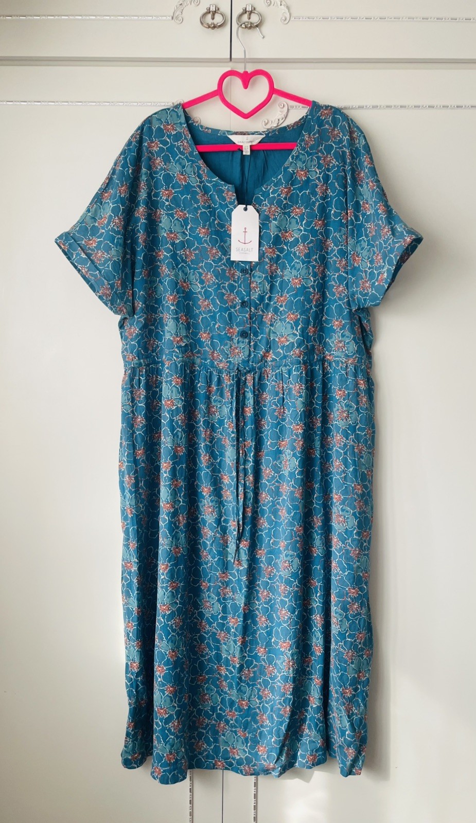 💝 Seasalt ” TRUE NOTE ” Short Sleeve Dress Size 20 NEW