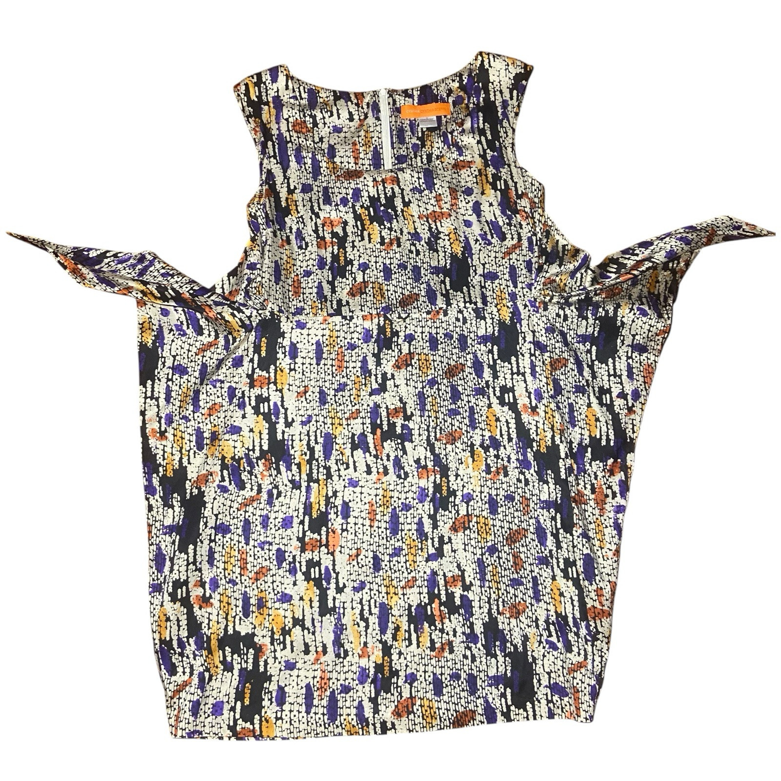 Cynthia Steffe Dress Women Size 8 Silk Cotton Multicolor Sleeveless