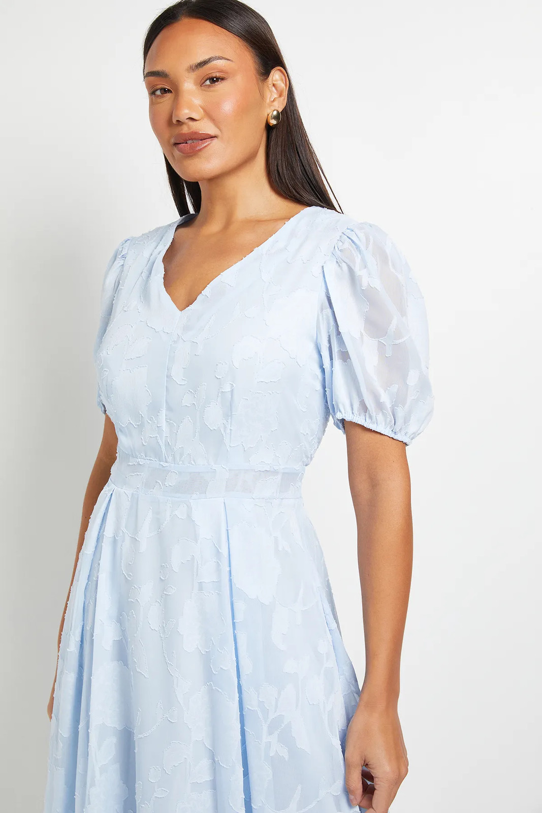Principles Light Blue Fit & Flare Dress Womens Occasion Dresses