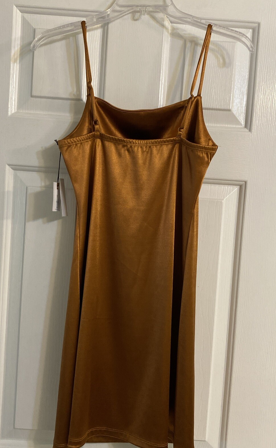 Junior Originality Copper Slip Dress Polyester Spandex NWT Reg.$52 Sz Small