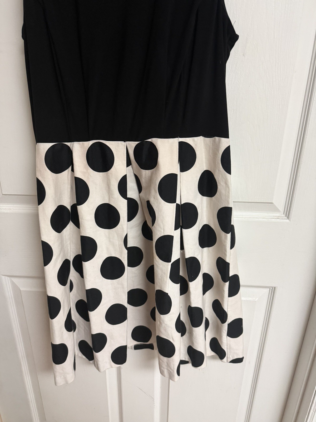 Karin Stevens black and white dress polka dot dress size 16