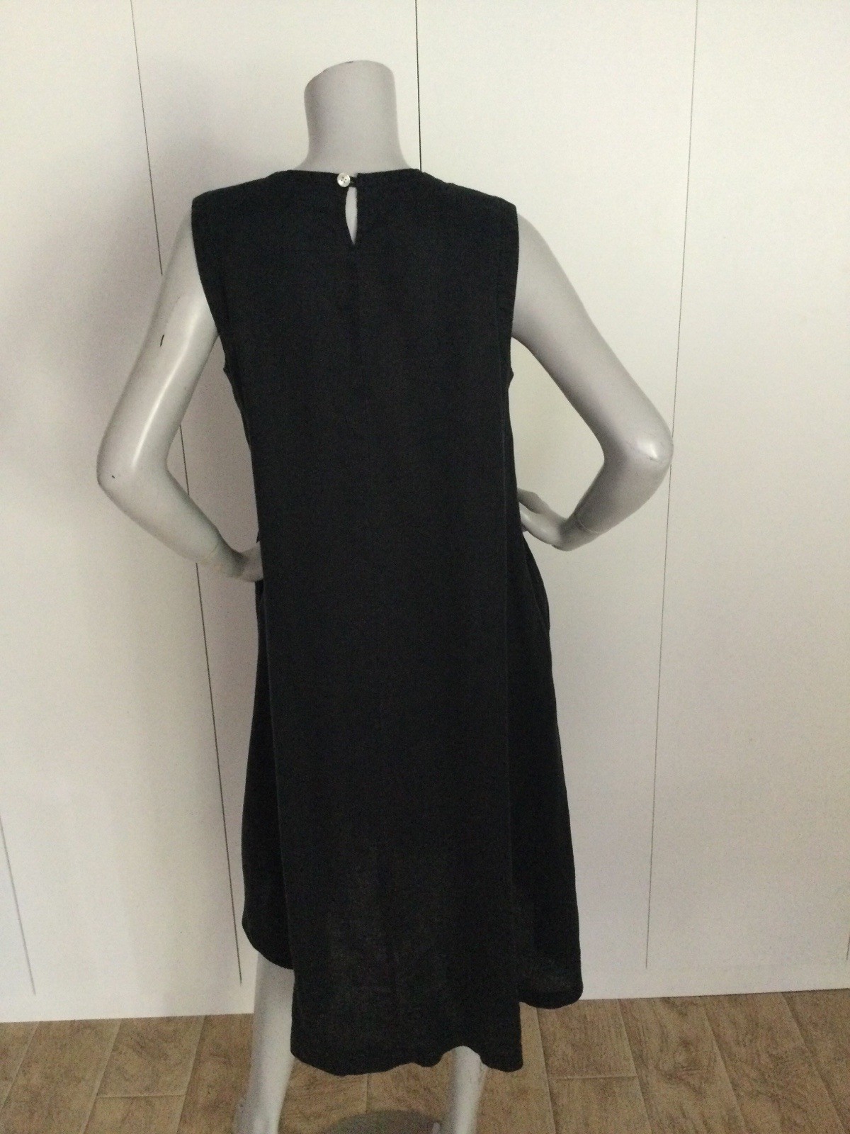 Muji Linen Black Dress Size M