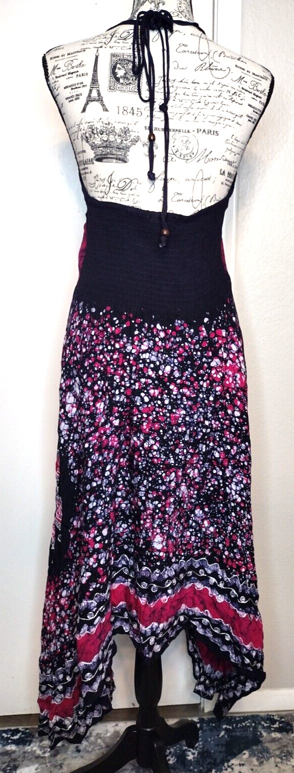 Advance Apparels Halter Dress, Hippie Boho, Handkerchief, Tye Die, Embroidered