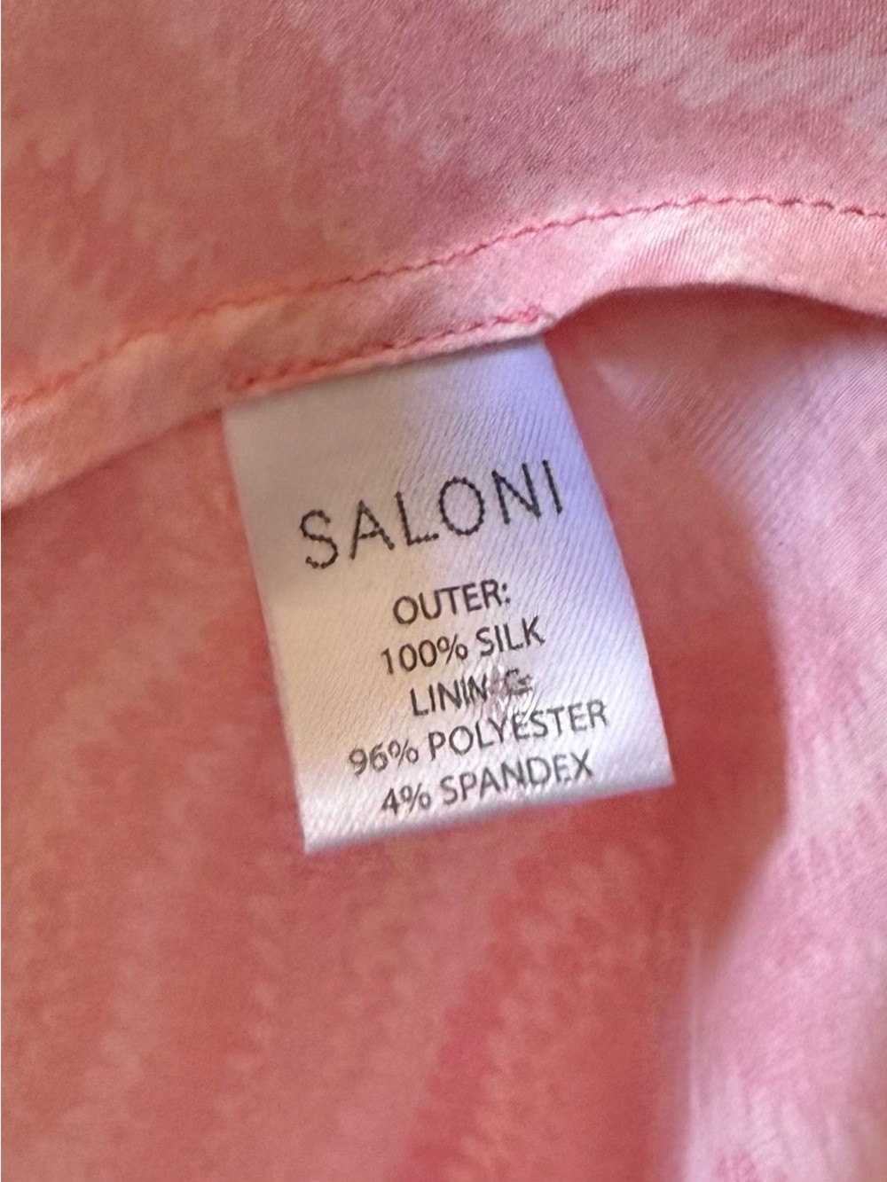 SALONI Mimi B Maxi Dress in Salmon Marbling Sz 6 US