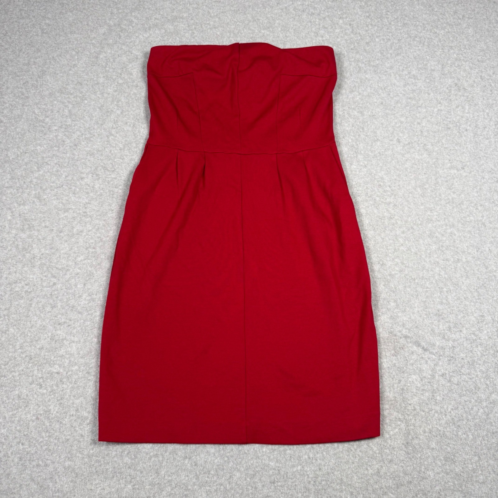 Express Womens Red Strapless Ponte Knit Sheath Cocktail Dress Size M RN 55285